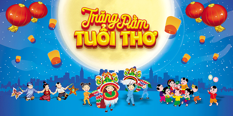 Phông bạt Trung Thu với họa tiết đẹp, dịch vụ in bạt Trung Thu Hải Phòng