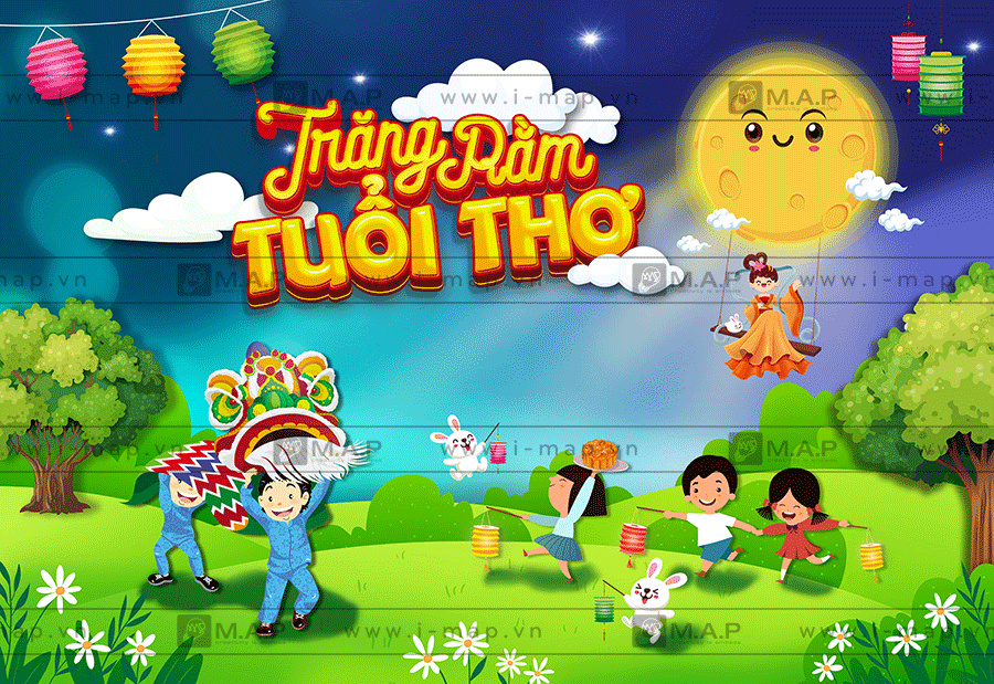 Mẫu phông bạt Trung Thu đẹp cho Tết Trung Thu 2024 với thiết kế đặc sắc, in bạt Trung Thu chất lượng cao tại Hải Phòng