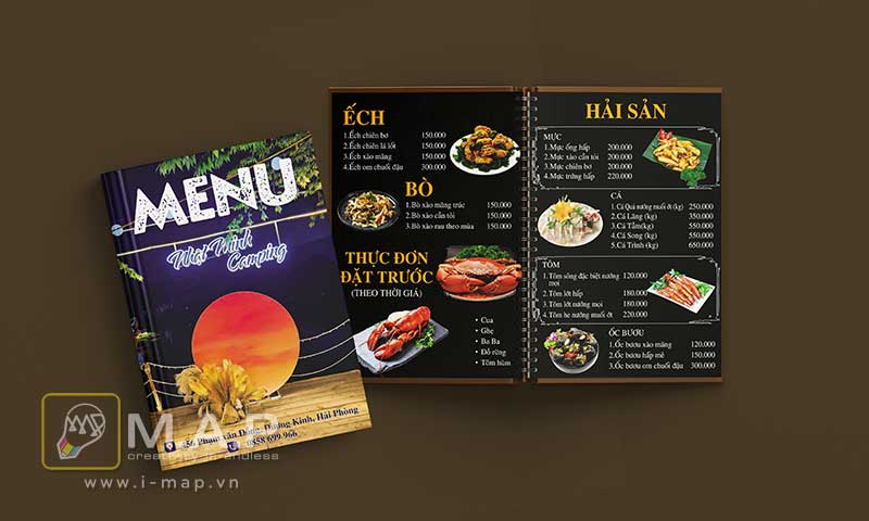 thiết kế menu đẹp tại hải ph&ograve;ng