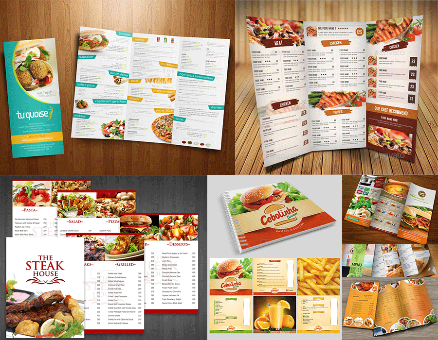 in menu nha hang - khach san - quan an dep