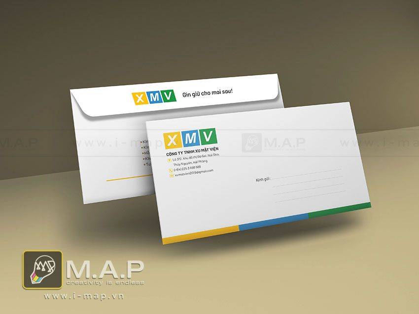 Mẫu thiết kế phong b&igrave; c&ocirc;ng ty đẹp in ấn MAP