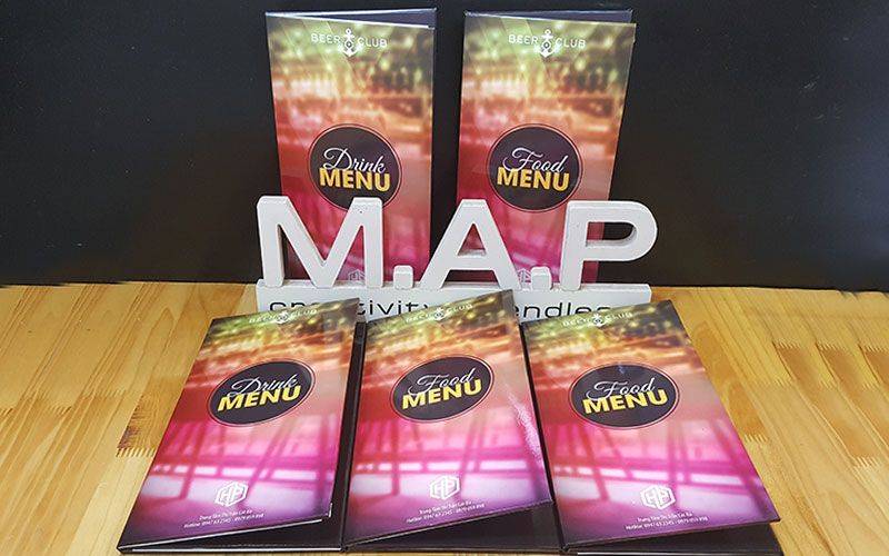 Quyển in menu thực đơn