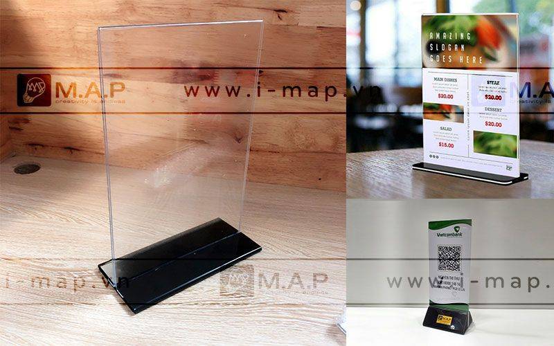 menu mica để b&agrave;n A4 v&agrave; A5
