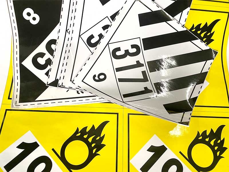 in Tem DG nh&atilde;n Tem decal nguy hiểm cho h&agrave;ng container