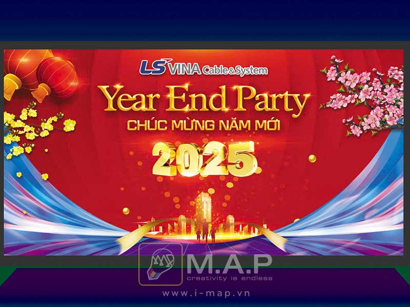 In bạt tất ni&ecirc;n year end party cuối năm