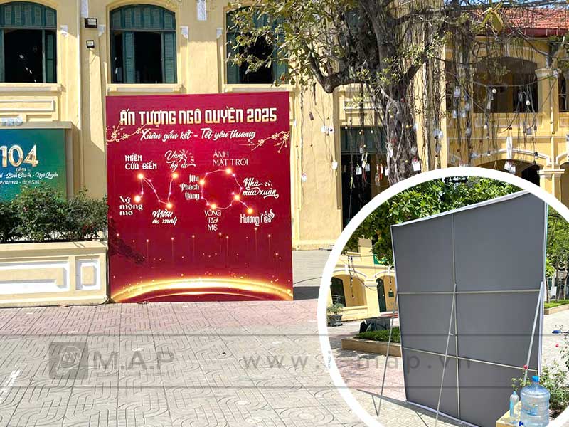 thi c&ocirc;ng ph&ocirc;ng bạt backdrop tại hải ph&ograve;ng