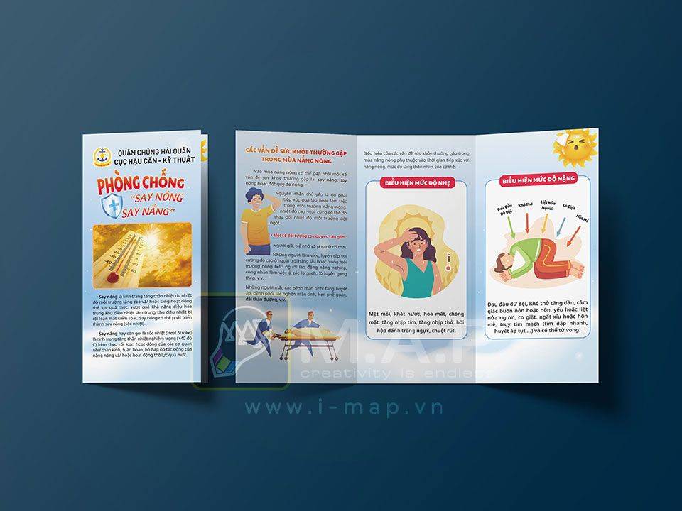 tờ rơi tuyên truyền phòng chống say nắng