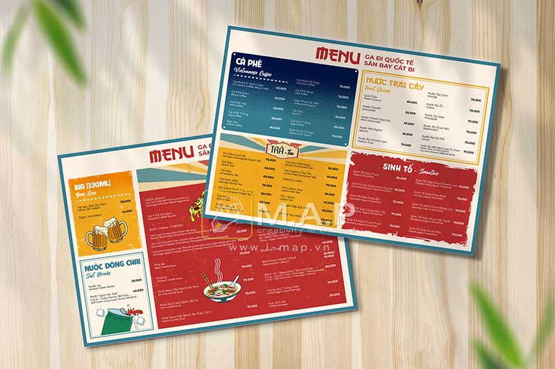 Mẫu Menu A4 qu&aacute;n cafe