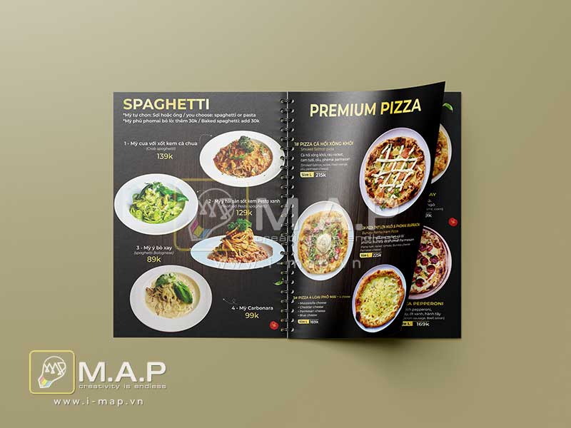 Thiết kế menu tại Hải Ph&ograve;ng
