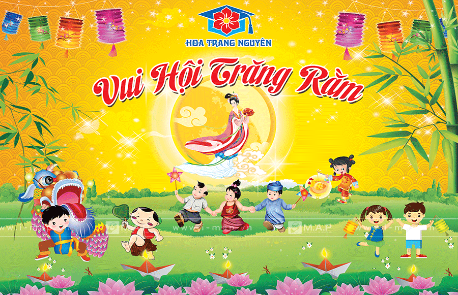 in backdrop trung thu