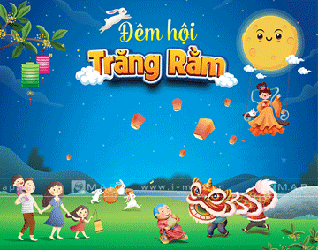 Thiết kế in phông bạt trung thu 