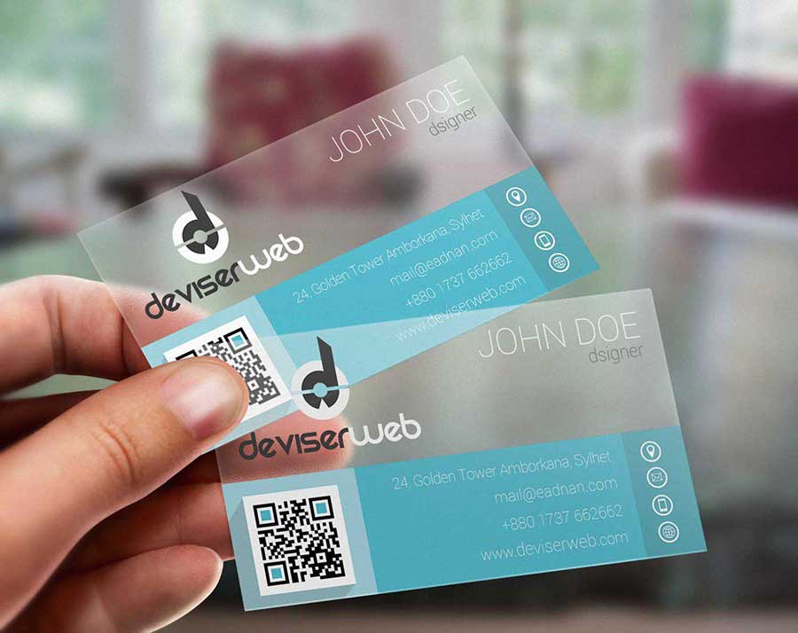 mẫu name card trong suốt