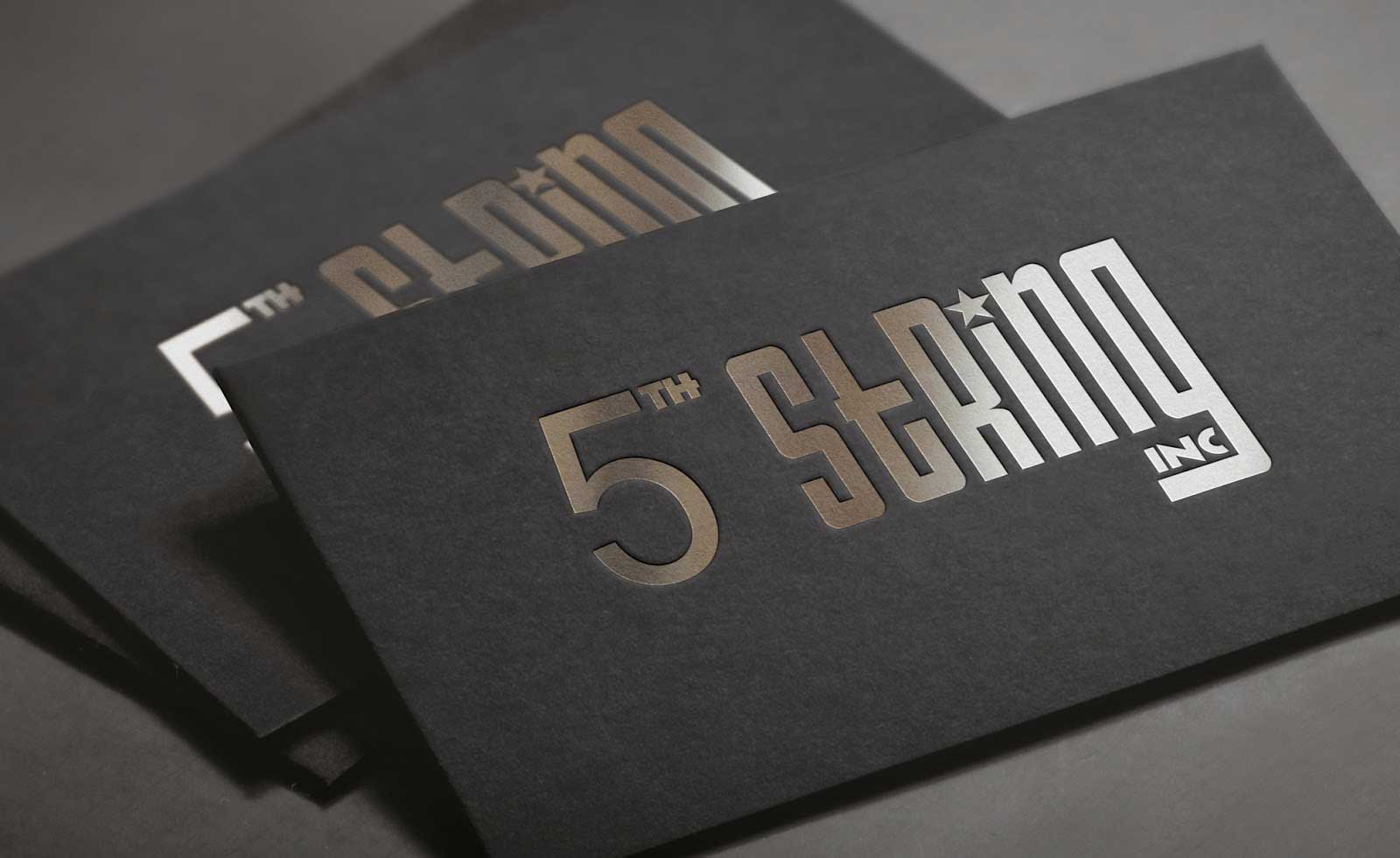mẫu name card ép kim, phủ uv