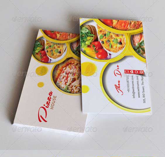 mẫu card visit pizza