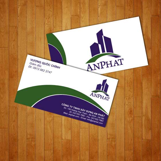 mẫu card visit công ty xây dựng