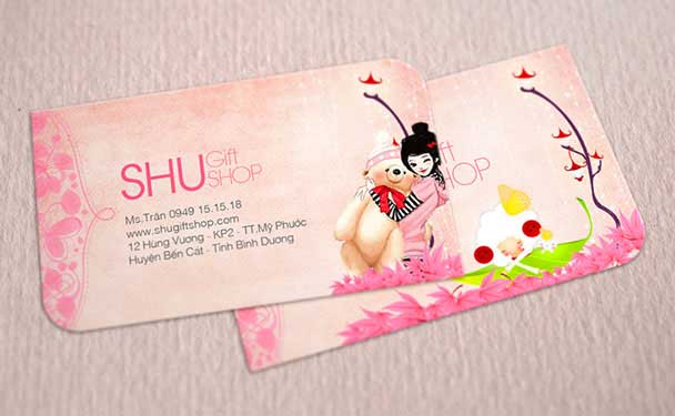 mẫu card visit shop