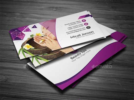 mẫu card visit spa đẹp