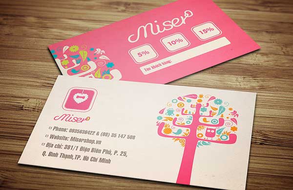mẫu card visit thẻ giảm giá
