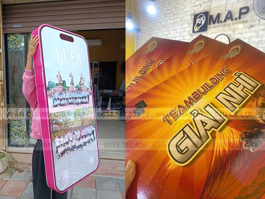 in decal pp bồi formex biển bang trao tặng m&ocirc; h&igrave;nh trang tr&iacute;