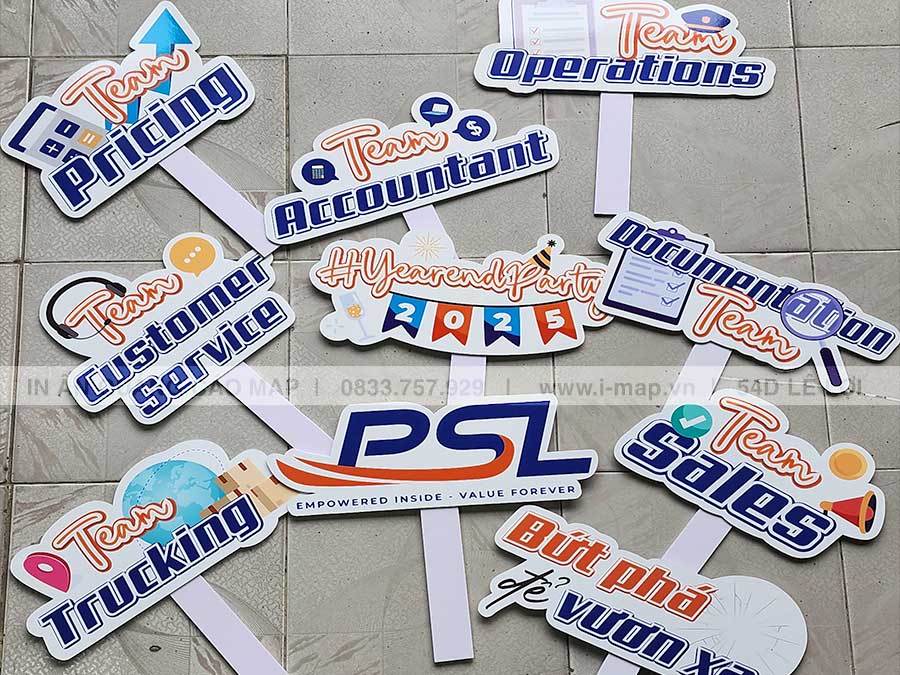 in decal pp bồi formex hastag cầm tay