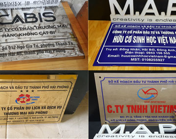Làm Biển Công Ty Tại Hải Phòng: Chất Liệu Nào Tốt Nhất cho Bảng hiệu?