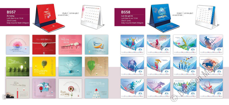 lịch để bàn 2018 bs57
