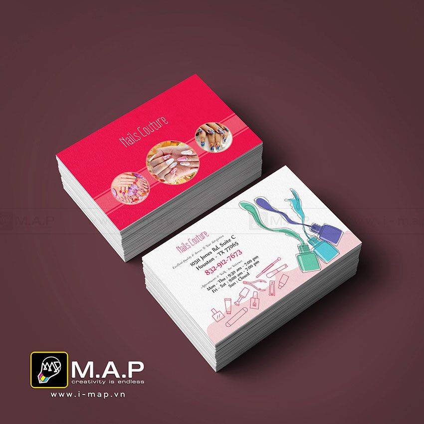 mẫu in card visit nail đẹp