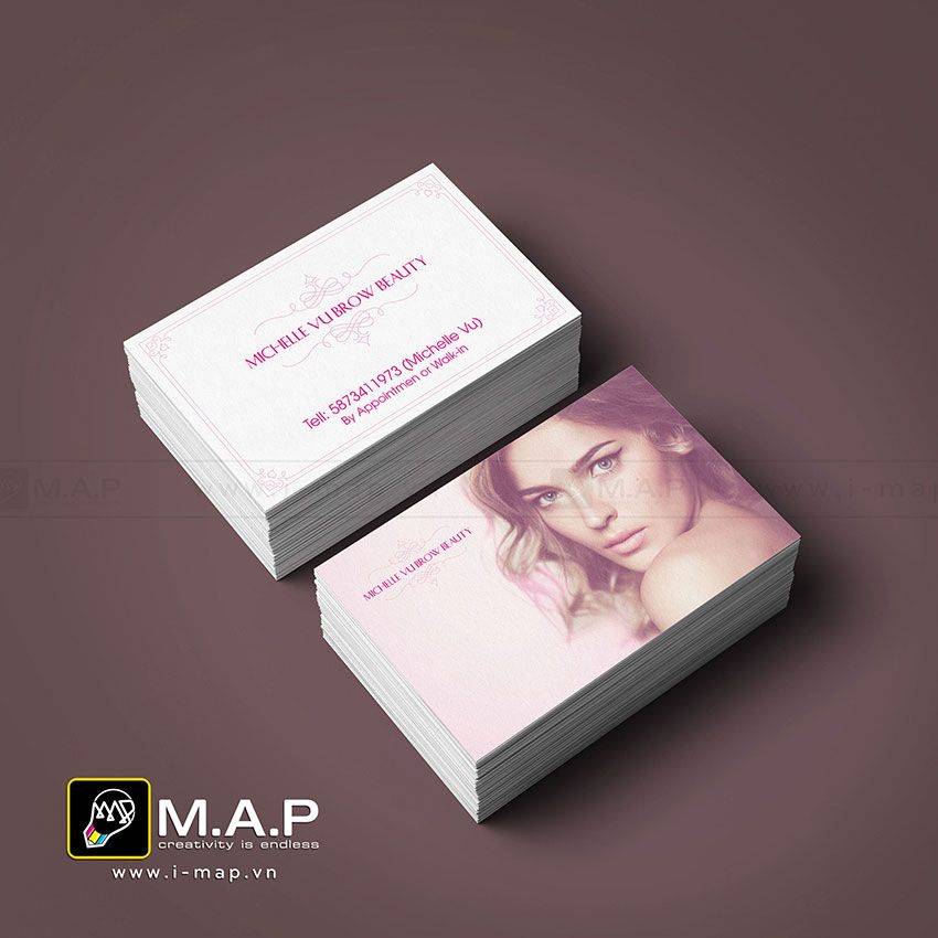 mẫu in card visit nails spa