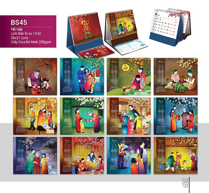 lịch bàn 2019 bs45