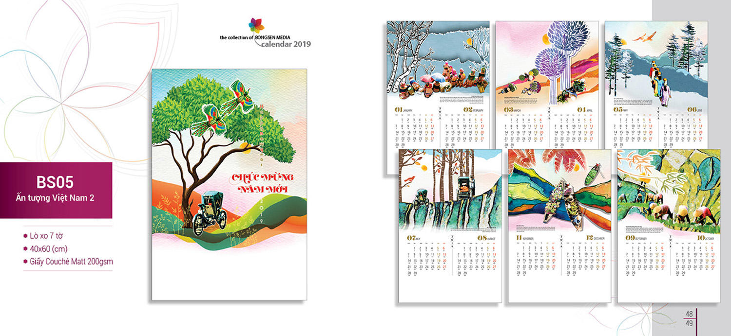 mẫu lich treo tường 2019 bs02