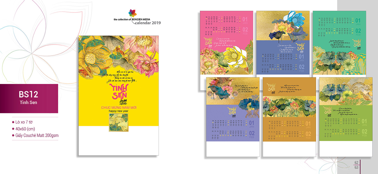 lịch lò xo 2019 bs12