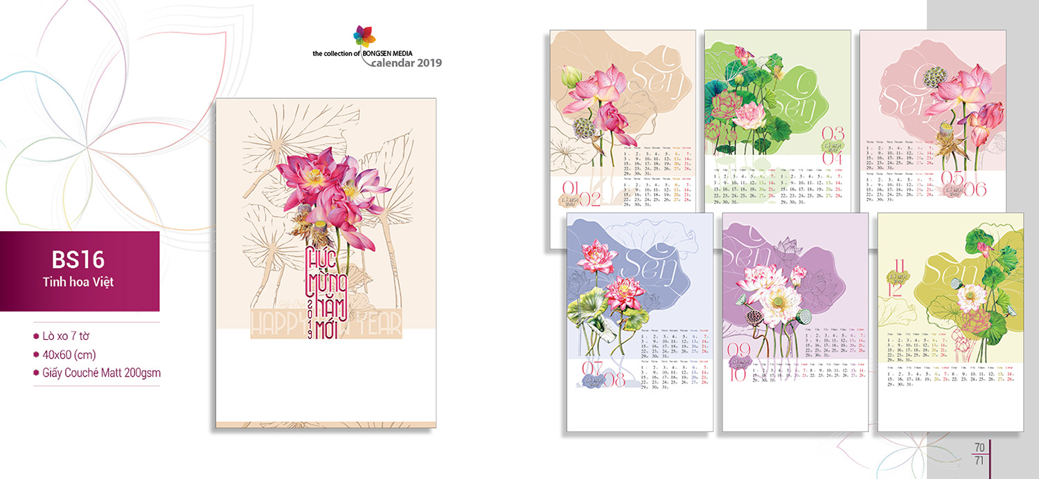 lịch lò xo 2019 bs16