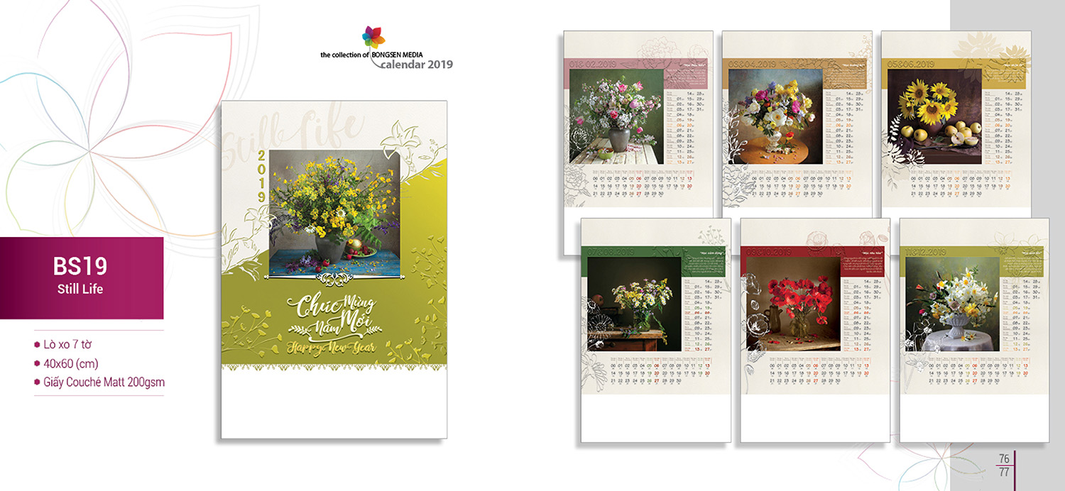 lịch lò xo 2019 bs19