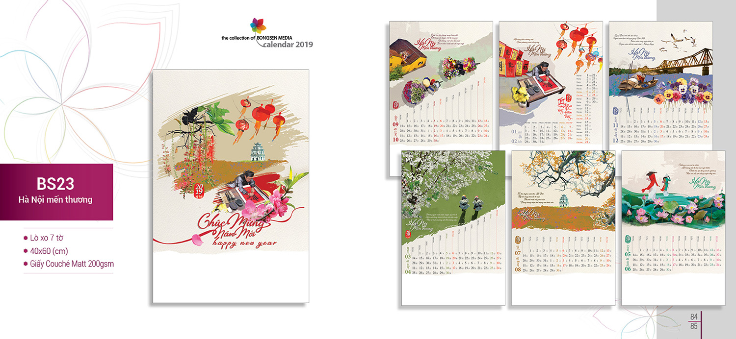 lịch lò xo 2019 bs23