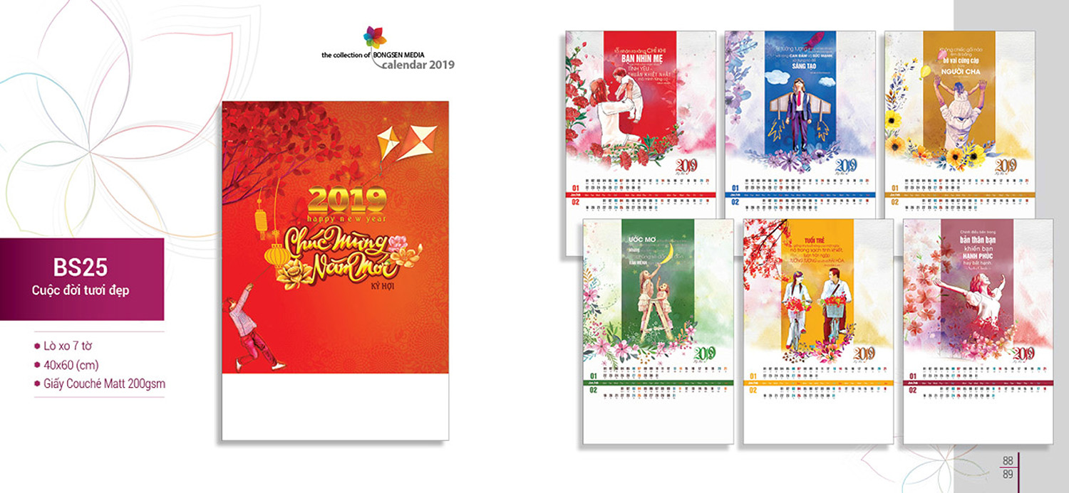 lịch lò xo 2019 bs25
